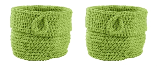 Confetti Small Storage Baskets - Lime (x2)